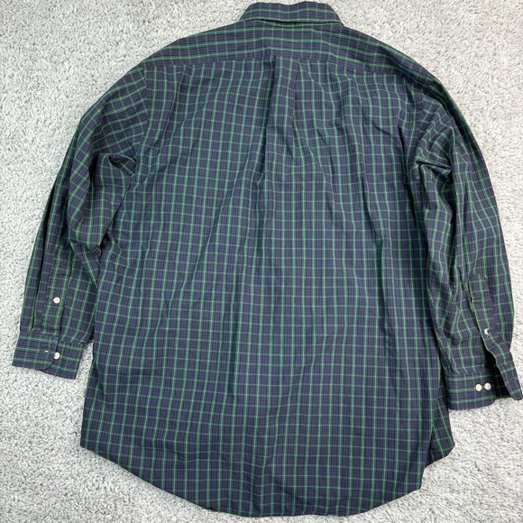 Ralph Lauren Shirt Mens 16.5 Vintage Yarmouth Plaid Blue Pony Retro Worn In Core - Picture 3 of 6